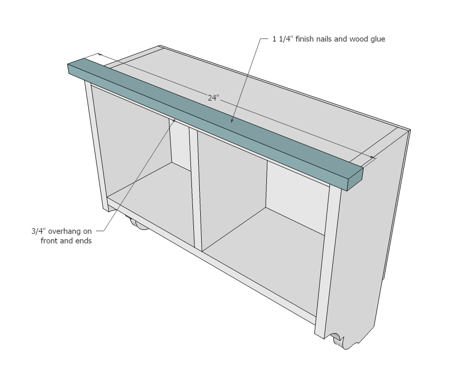 Small Wall Shelf with Hooks — step 6