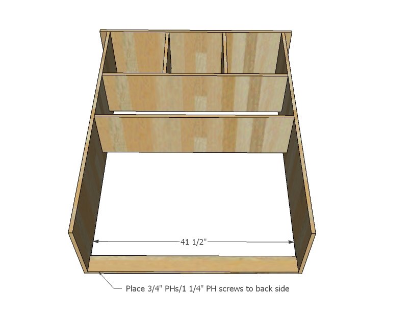 Smith Media Wall: Center Media Hutch — step 2