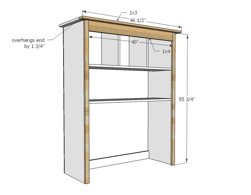 Smith Media Wall: Center Media Hutch — step 4