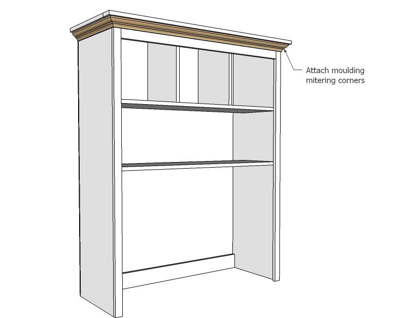 Smith Media Wall: Center Media Hutch — step 5
