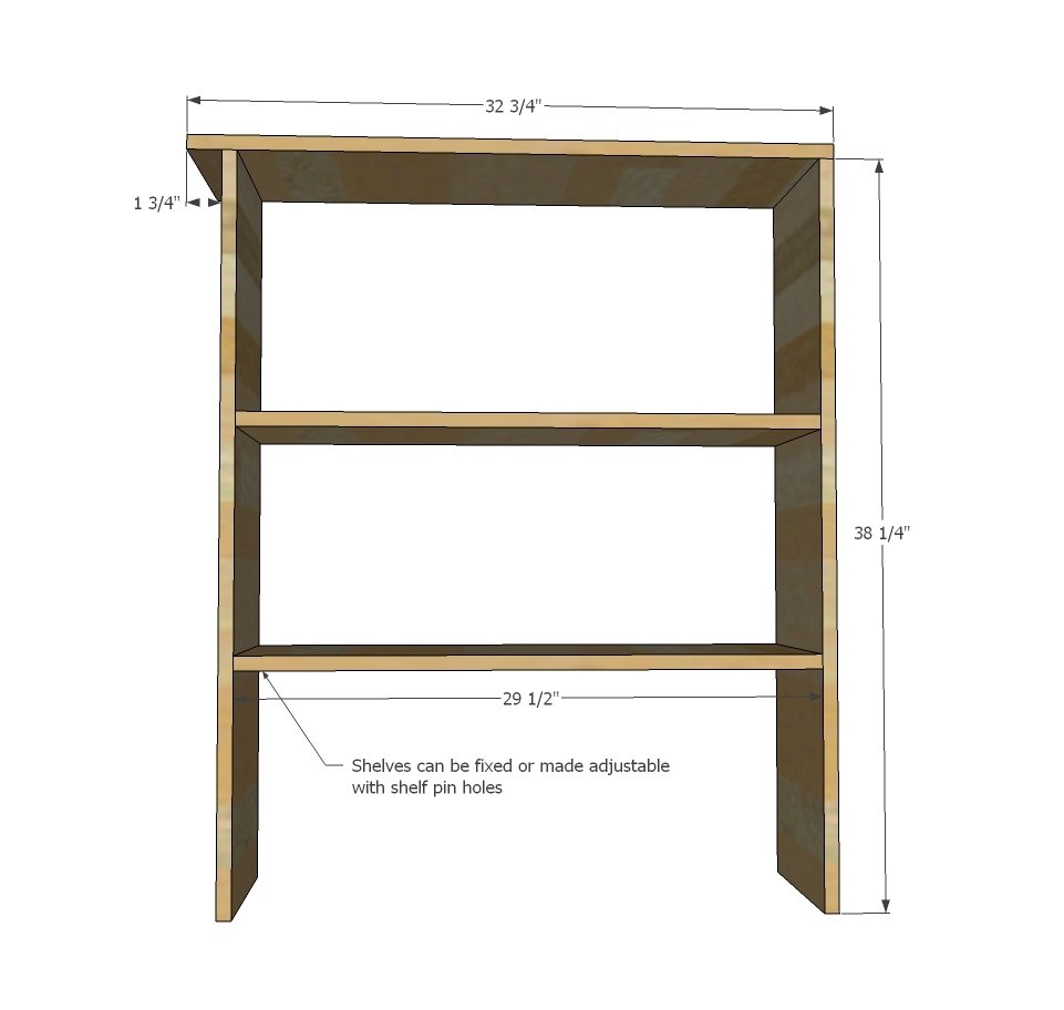 Smith Media Wall: Side Hutch — step 1