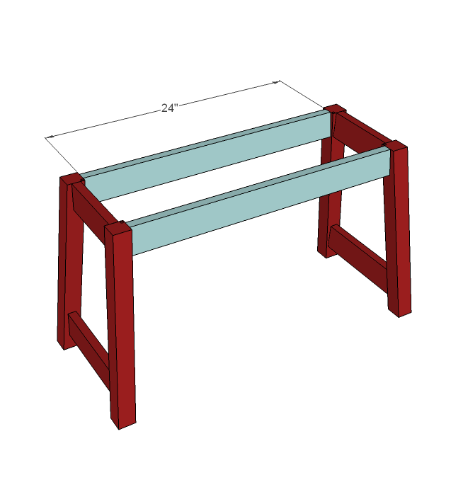 Splayed Leg X Bench — step 3