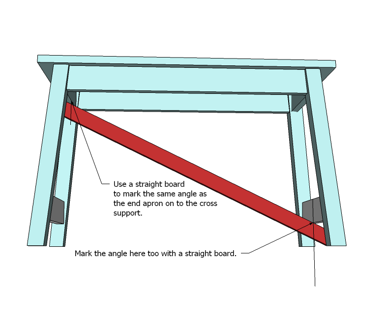 Splayed Leg X Bench — step 4