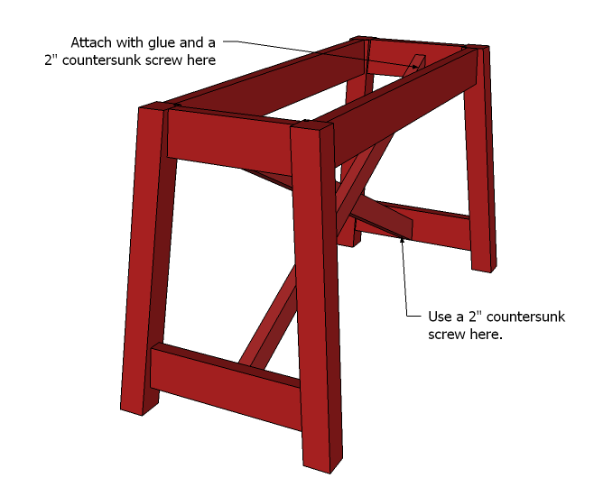 Splayed Leg X Bench — step 5