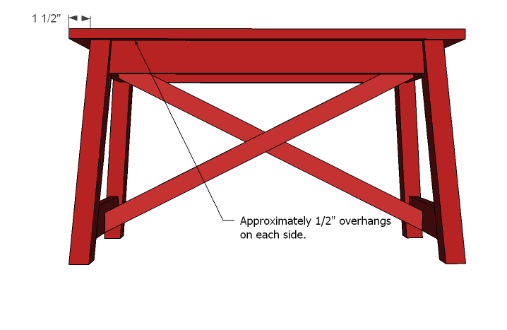 Splayed Leg X Bench — step 6