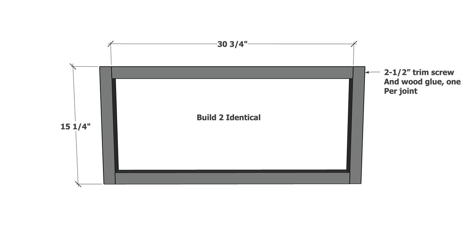 Square Box Frame Coffee Table — step 2