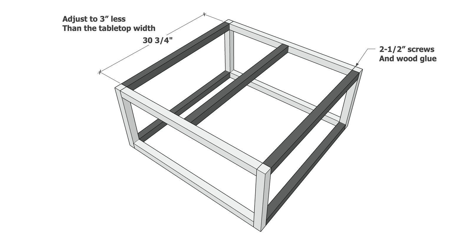 Square Box Frame Coffee Table — step 3
