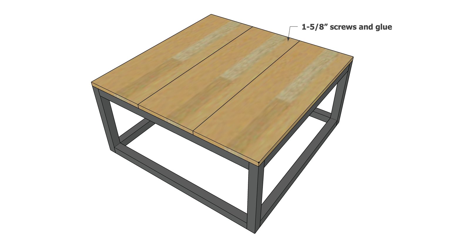 Square Box Frame Coffee Table — step 4