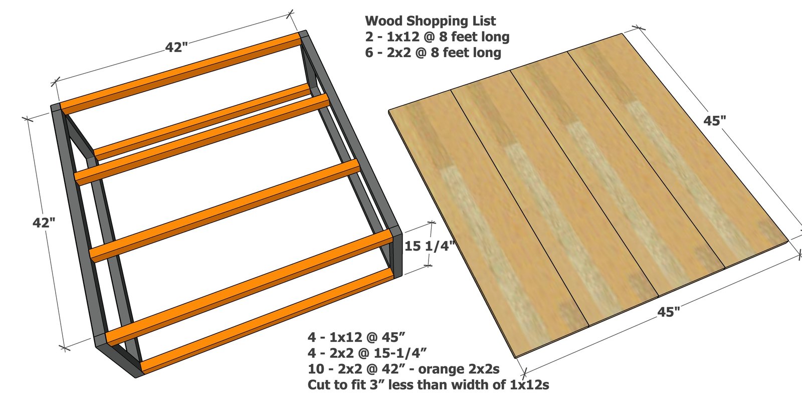 Square Box Frame Coffee Table — step 5