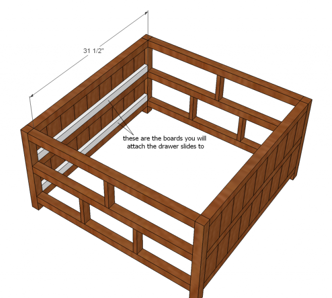 Square Coffee Table with Drawers — step 4