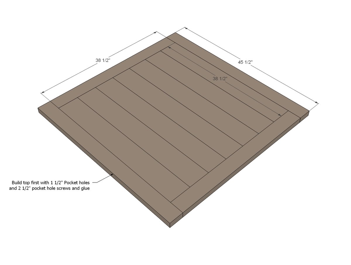 Square Farmhouse Pedestal Table — step 13