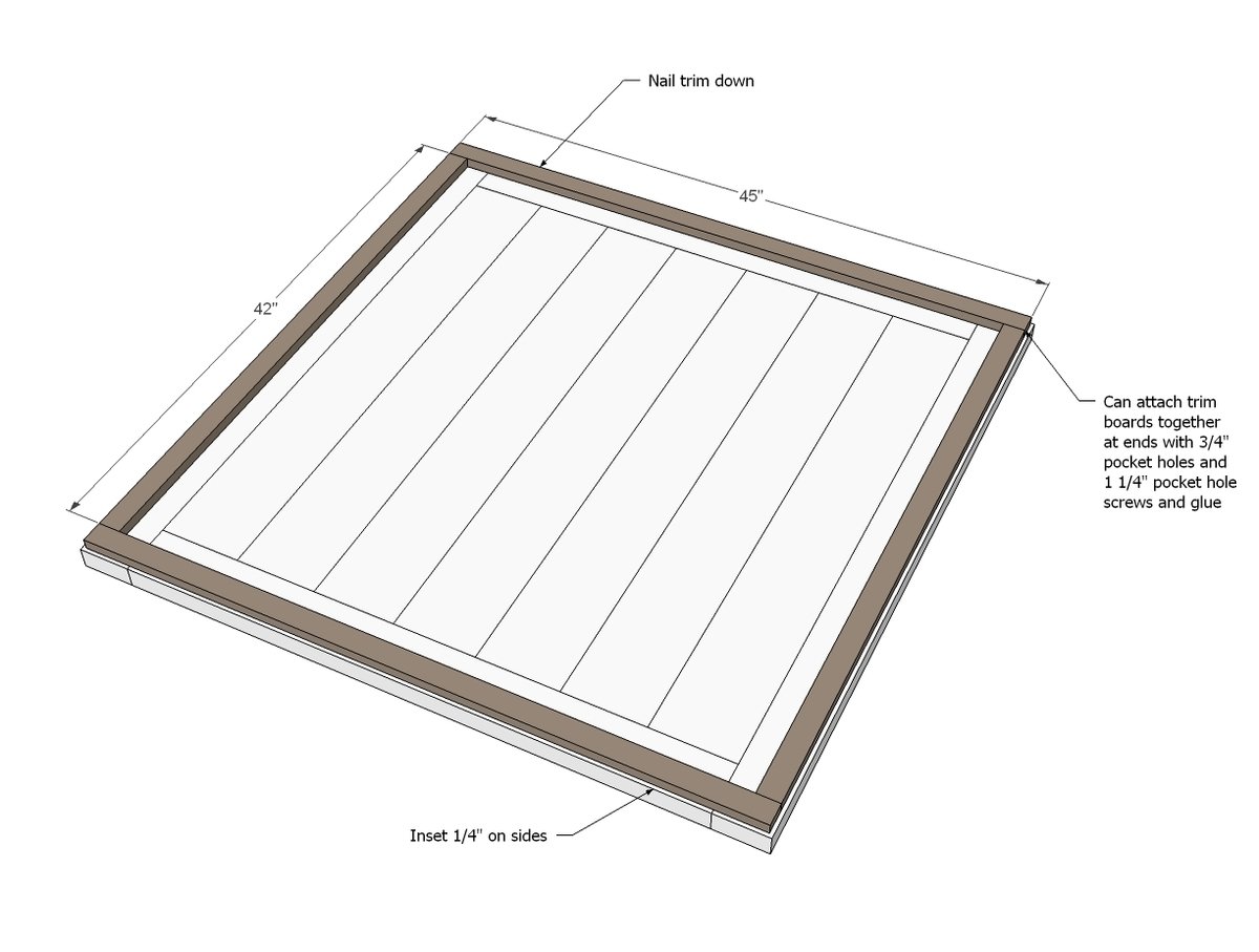 Square Farmhouse Pedestal Table — step 14