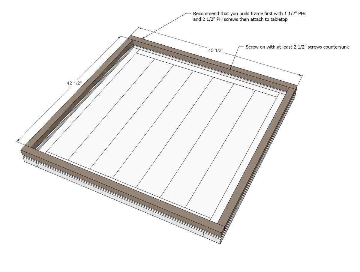 Square Farmhouse Pedestal Table — step 15