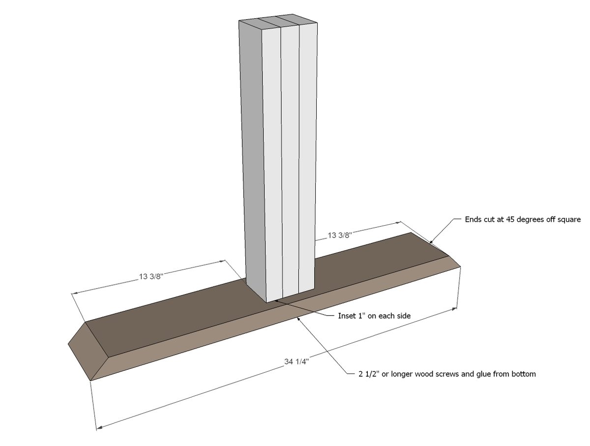Square Farmhouse Pedestal Table — step 2