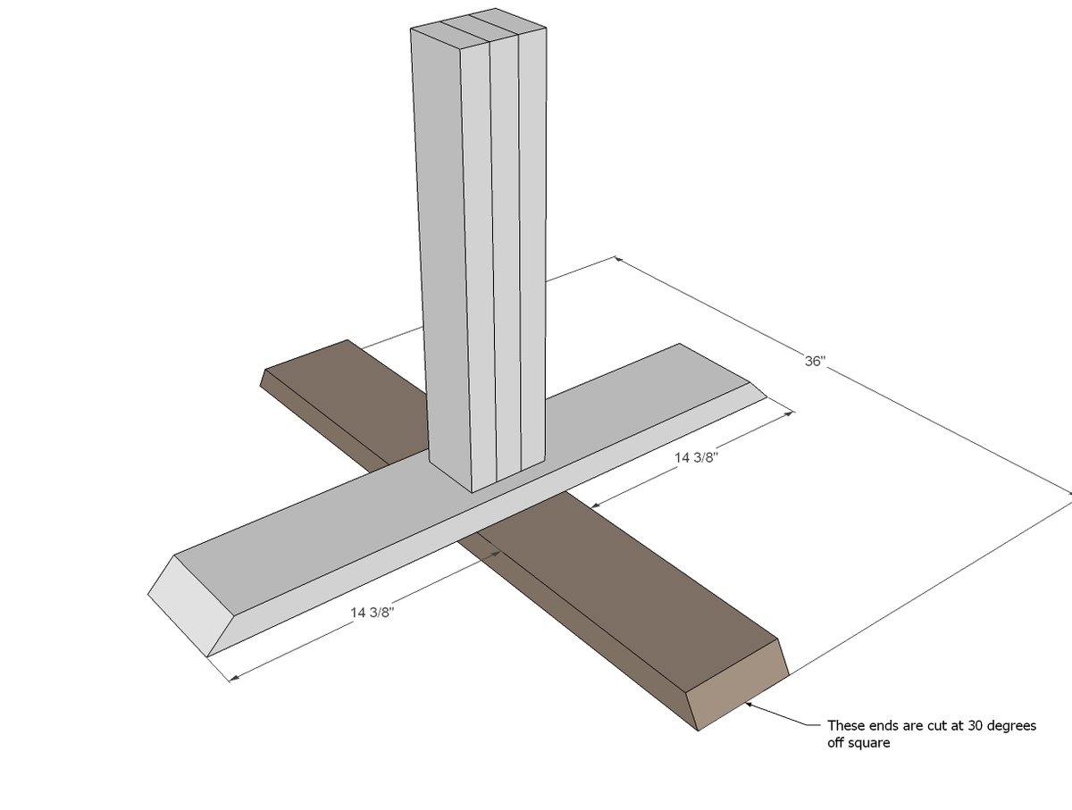 Square Farmhouse Pedestal Table — step 3