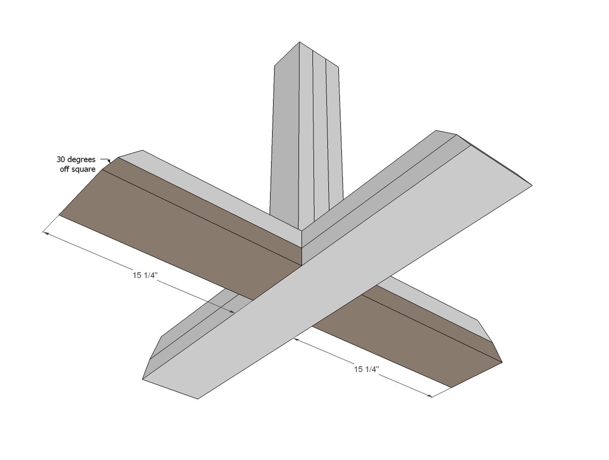 Square Farmhouse Pedestal Table — step 5