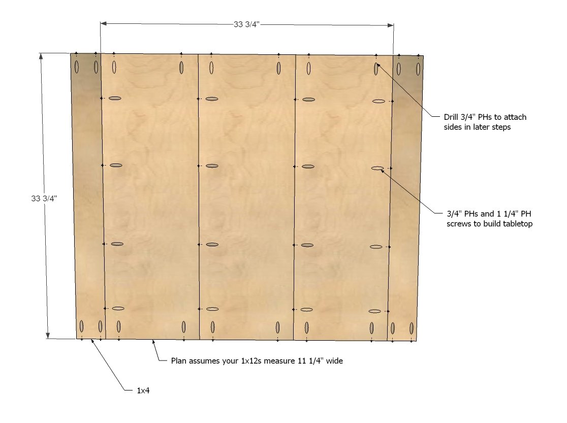 Square Parsons Coffee Table — step 1