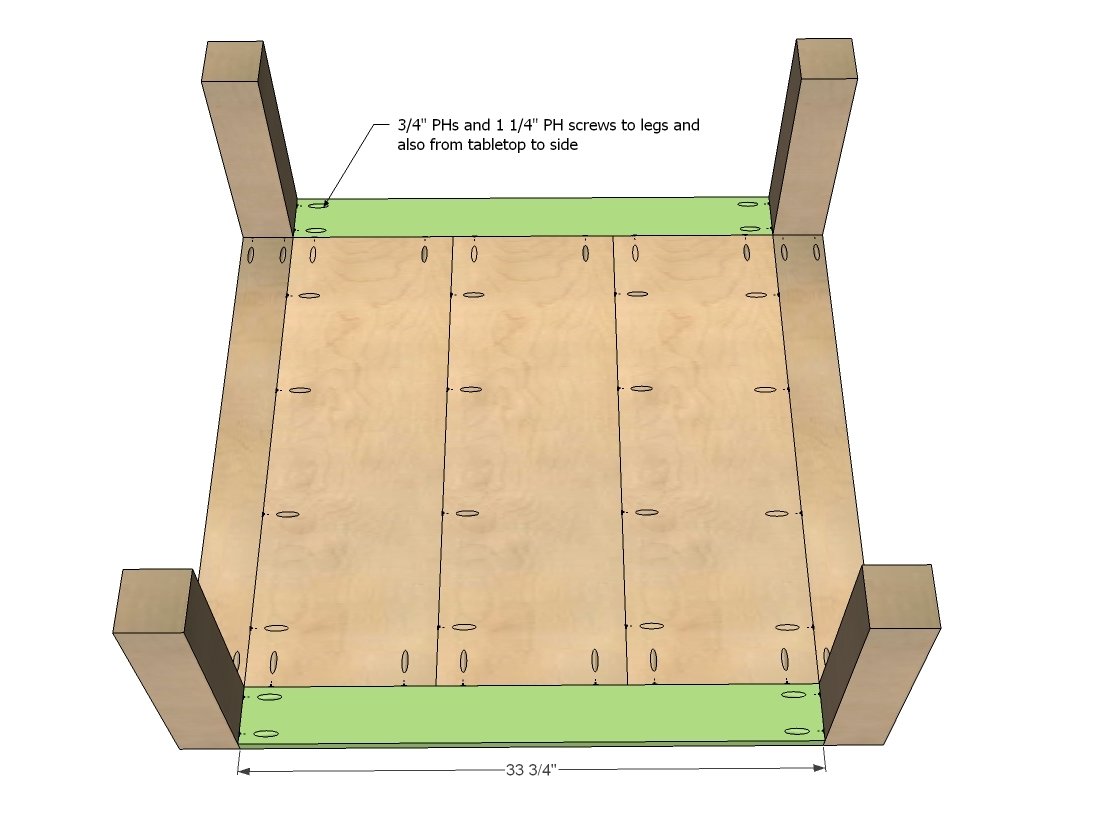 Square Parsons Coffee Table — step 3
