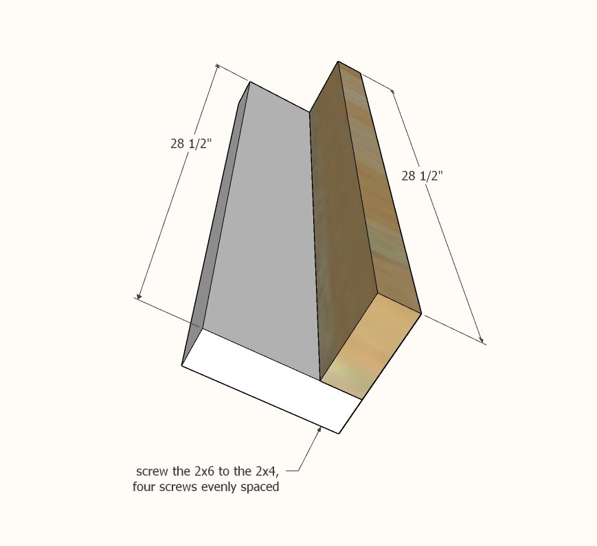 Square Picnic Table — step 1