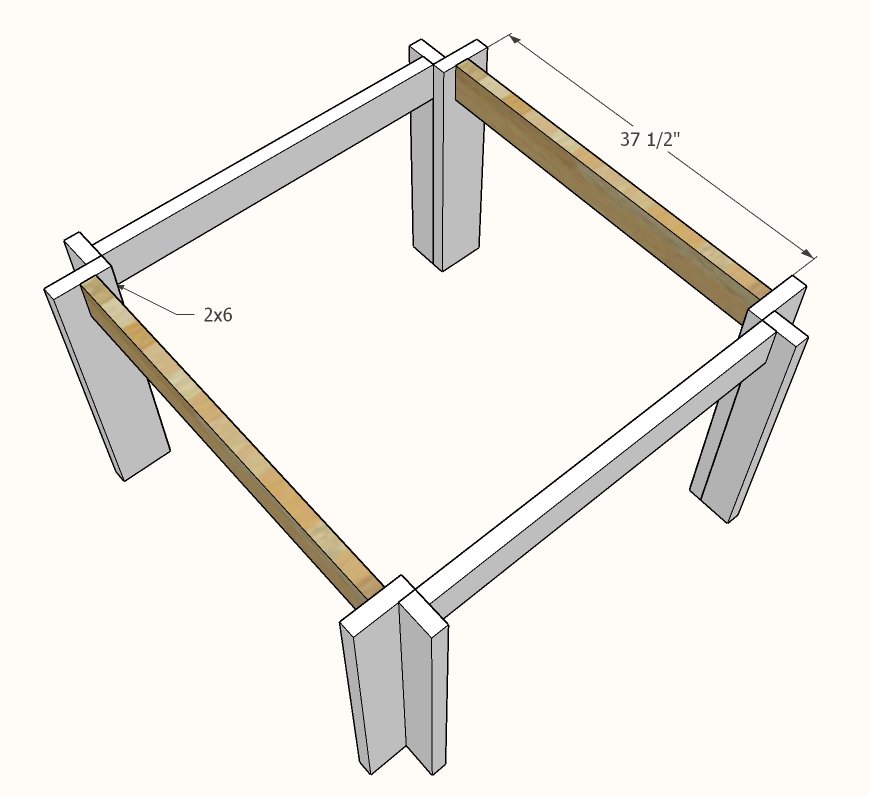 Square Picnic Table — step 3