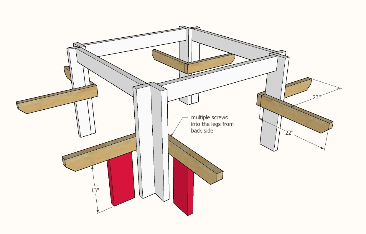 Square Picnic Table — step 5