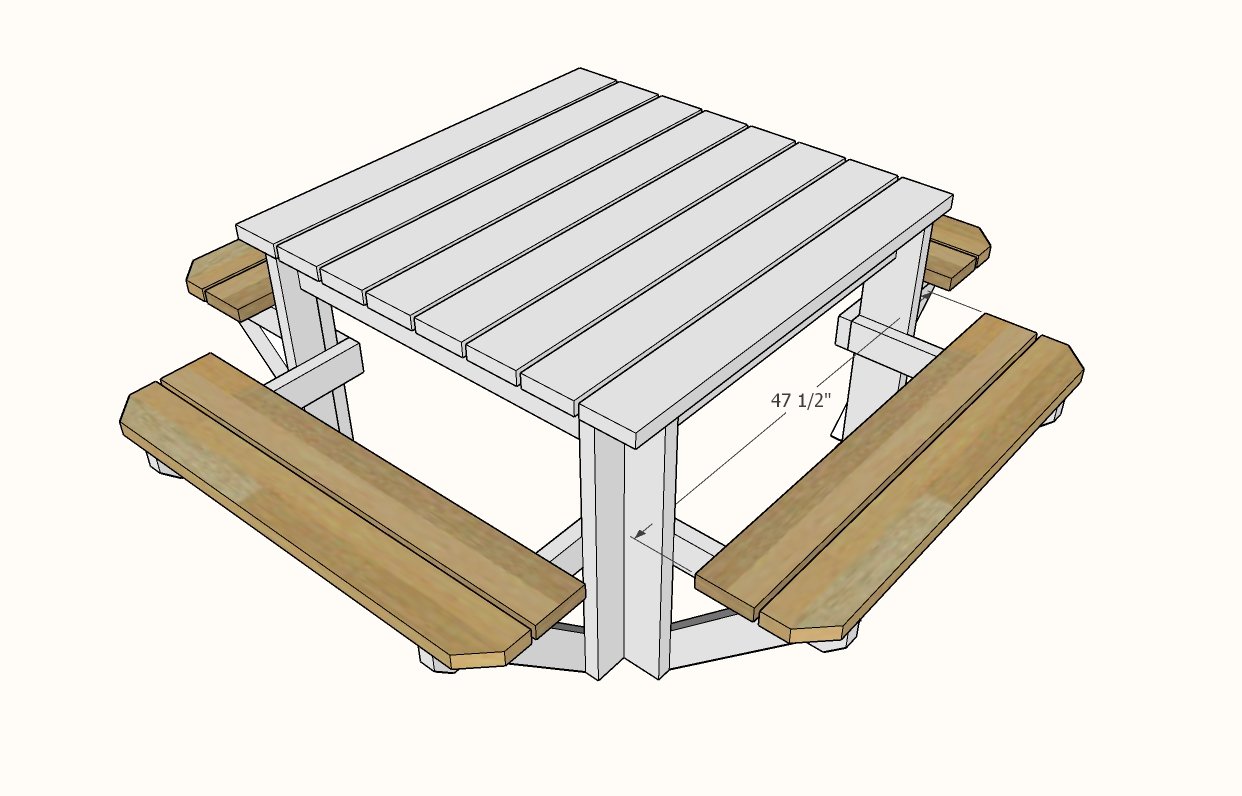 Square Picnic Table — step 8