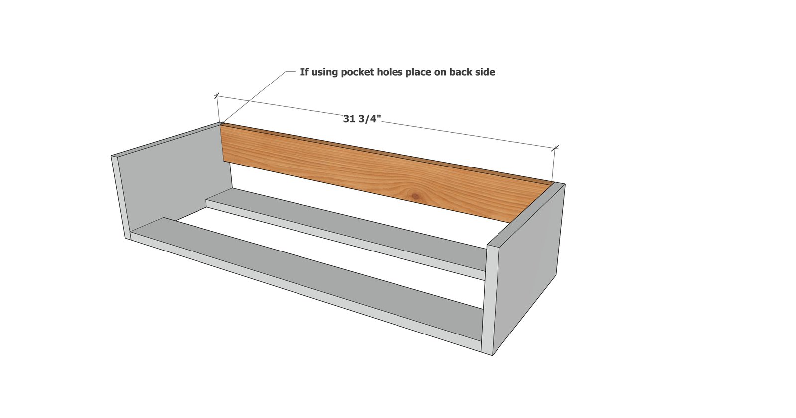 Stackable 1x Board Shoe Rack — step 2