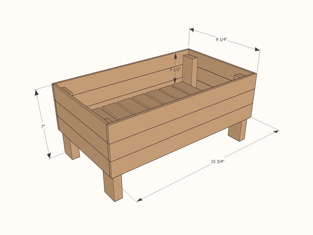 Stackable Fruit & Vegetable Storage Crates dimension diagram 1
