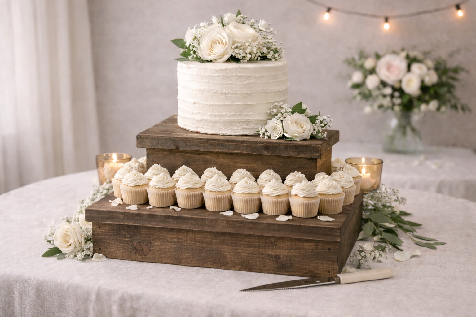 Stackable Wood Cake Stand