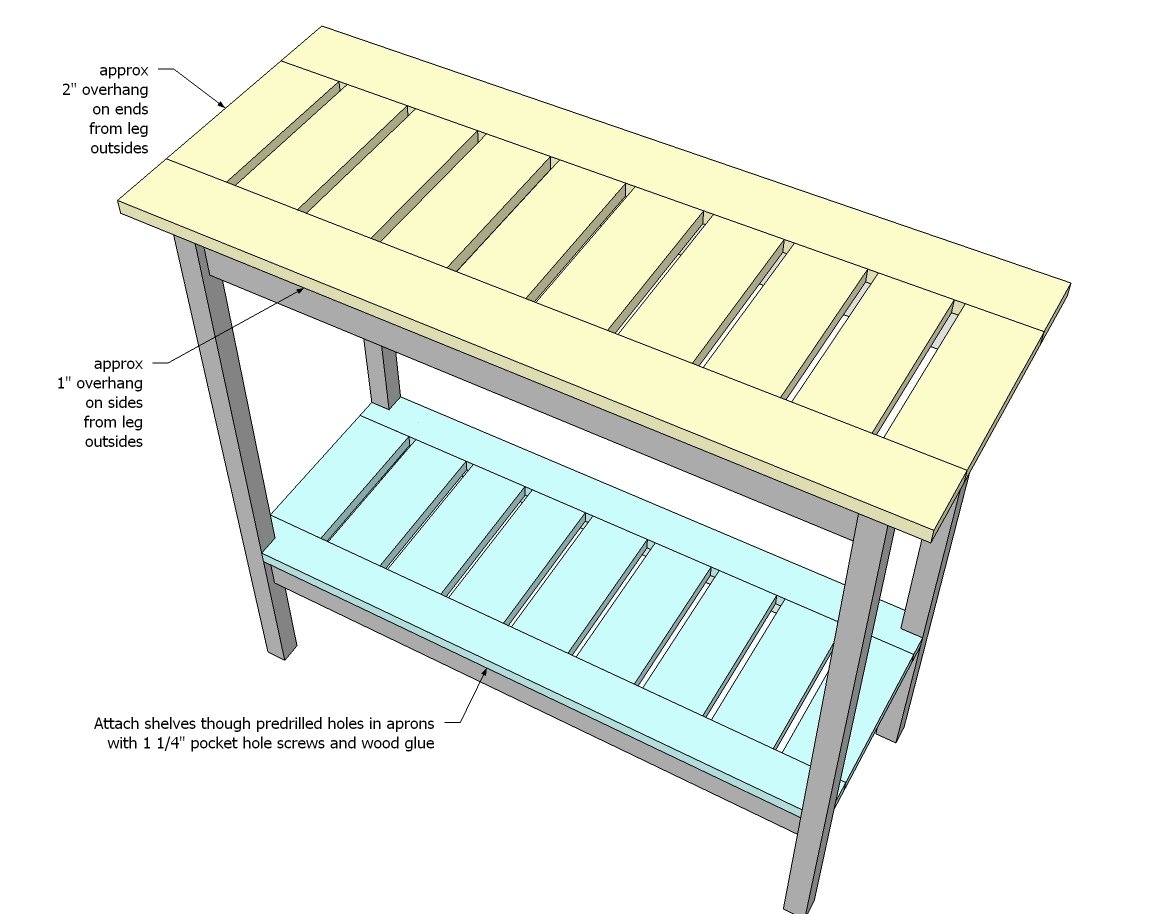 Stair Baluster Outdoor Console Table — step 4
