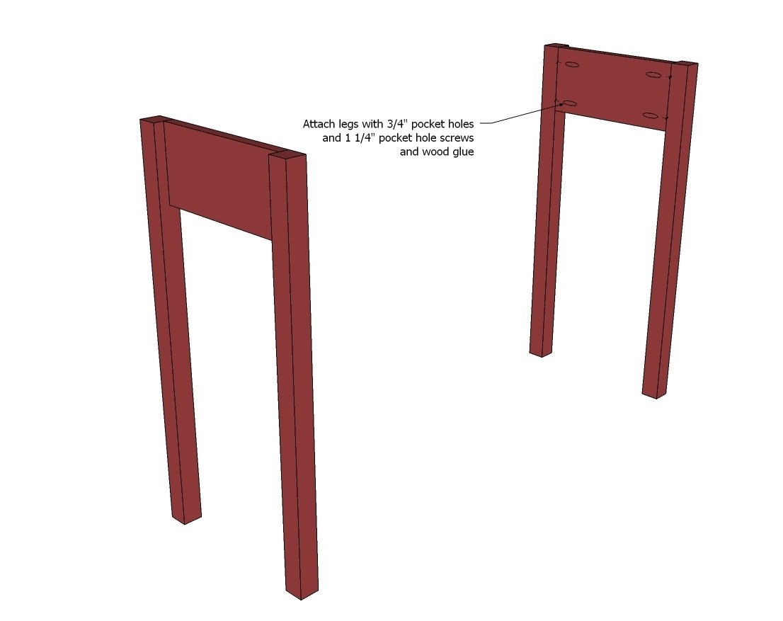 Stair Leg Flip Top Console Table — step 1