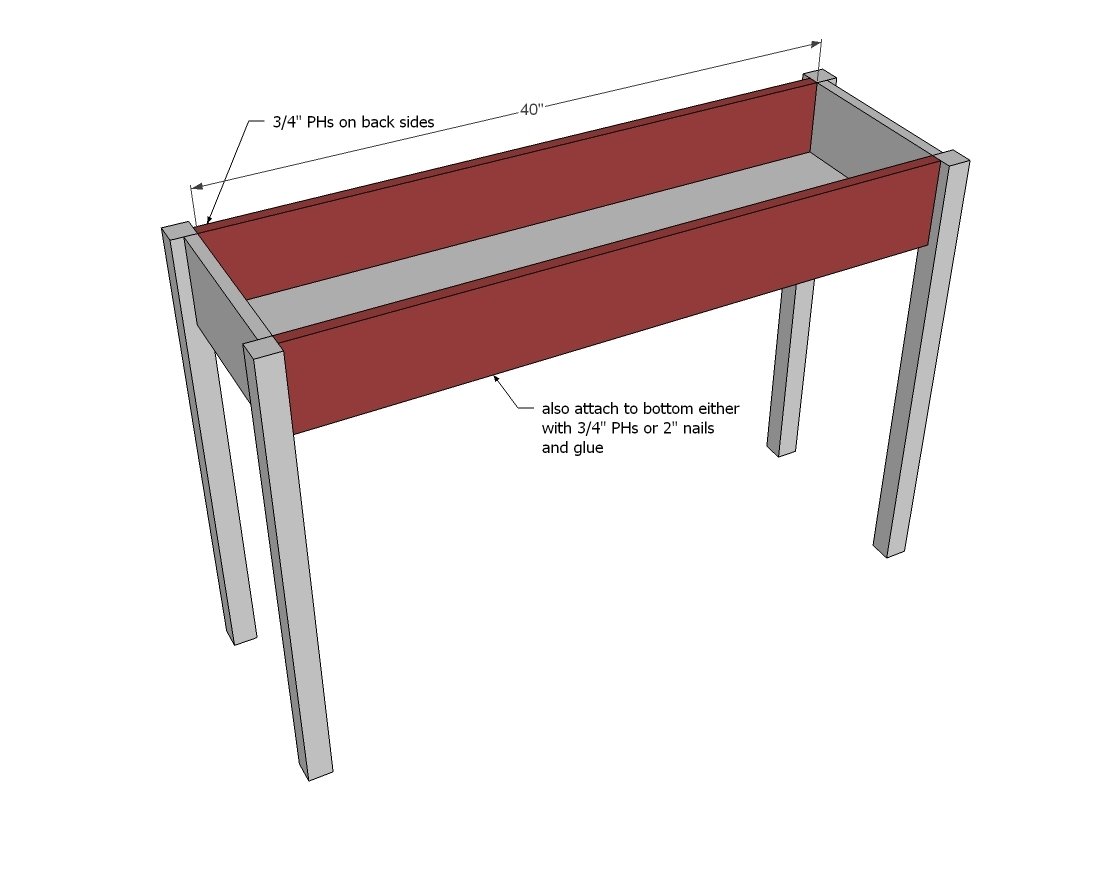 Stair Leg Flip Top Console Table — step 3
