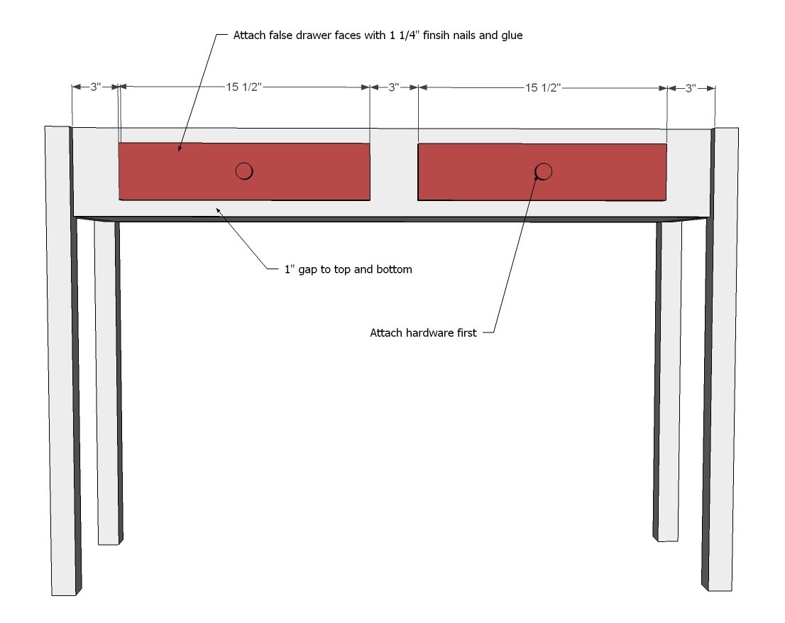 Stair Leg Flip Top Console Table — step 4