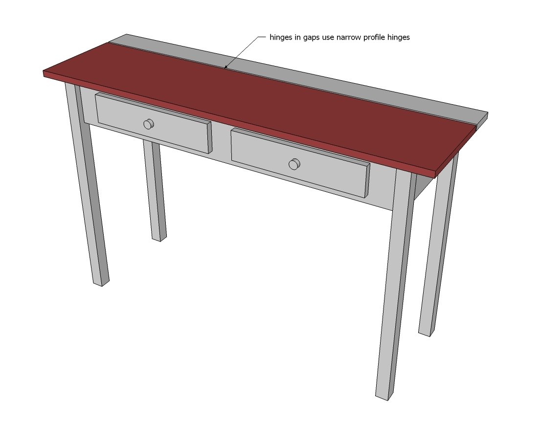 Stair Leg Flip Top Console Table — step 6