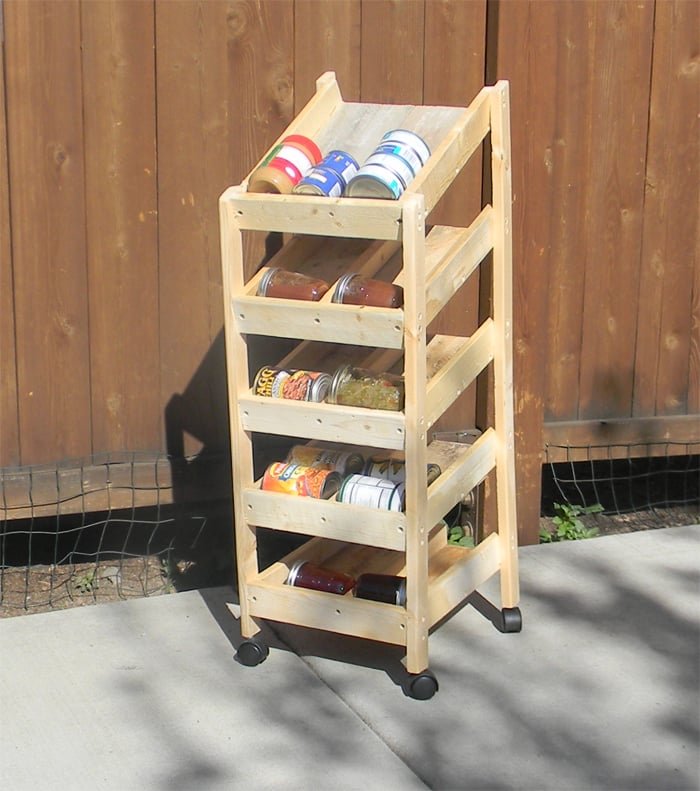 Standing Rotating Can Rack