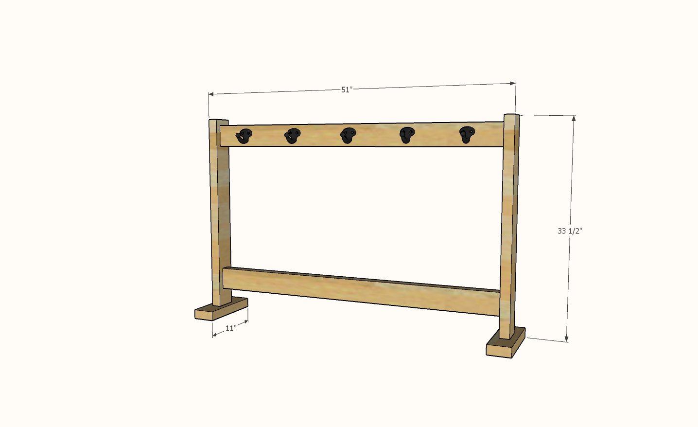 Stocking Stand dimension diagram 1