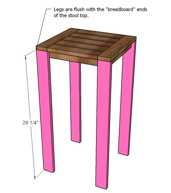 Stools for the Bar Table for the Simple Outdoor Collection — step 4