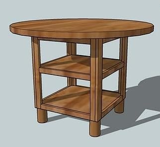 Storage Dining Table Base dimension diagram 1