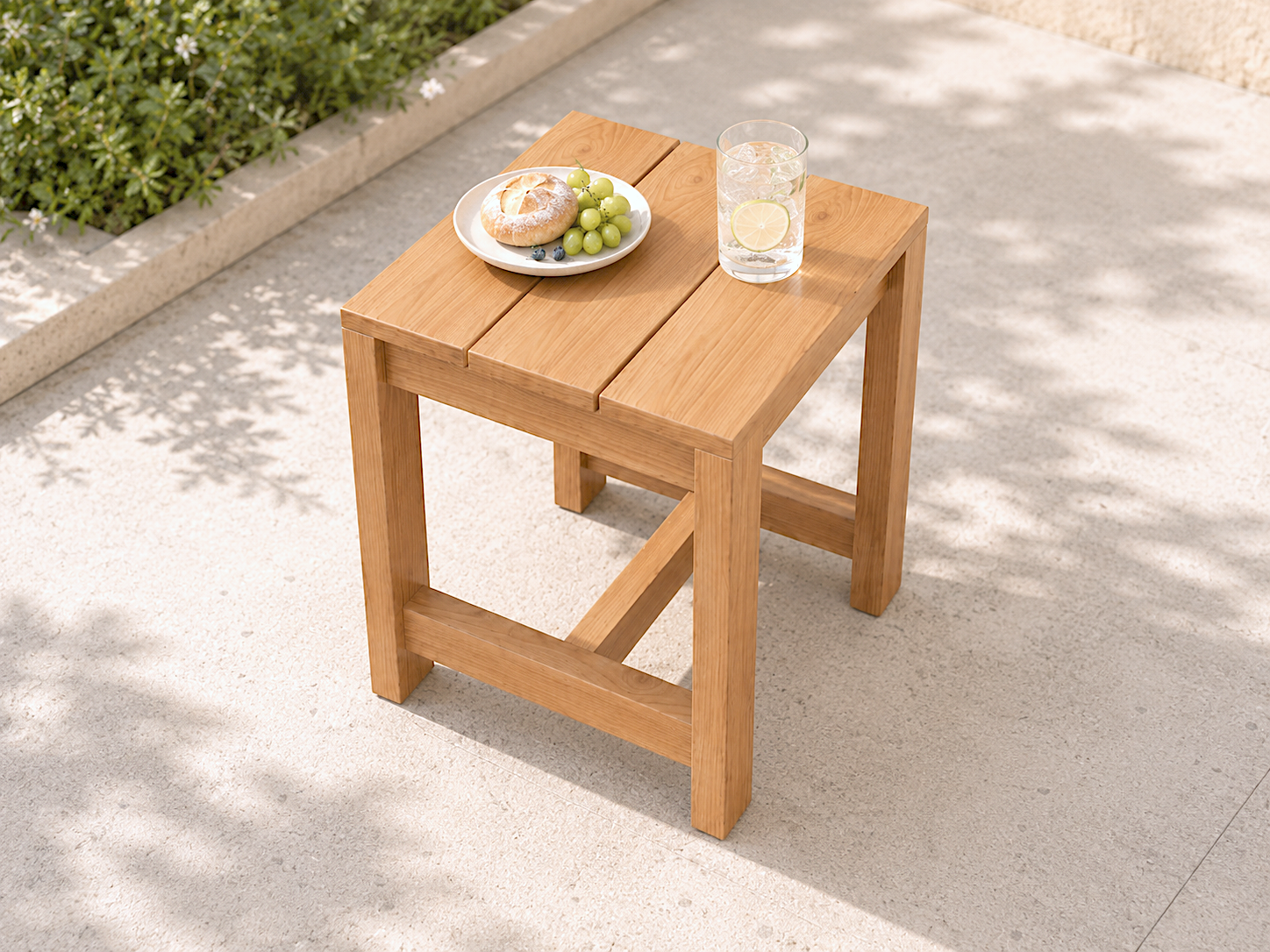 Sturdy Outdoor Side Table Stool