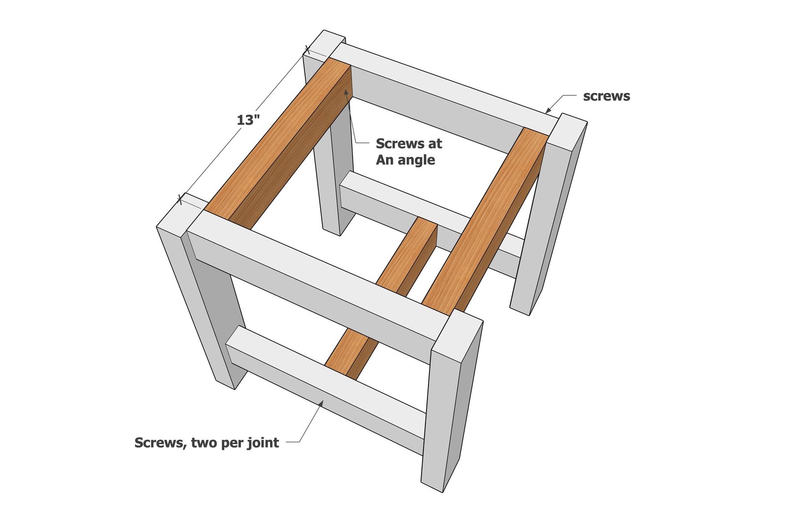 Sturdy Outdoor Side Table Stool — step 2
