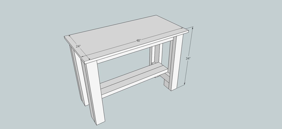 Sturdy Work Bench dimension diagram 1