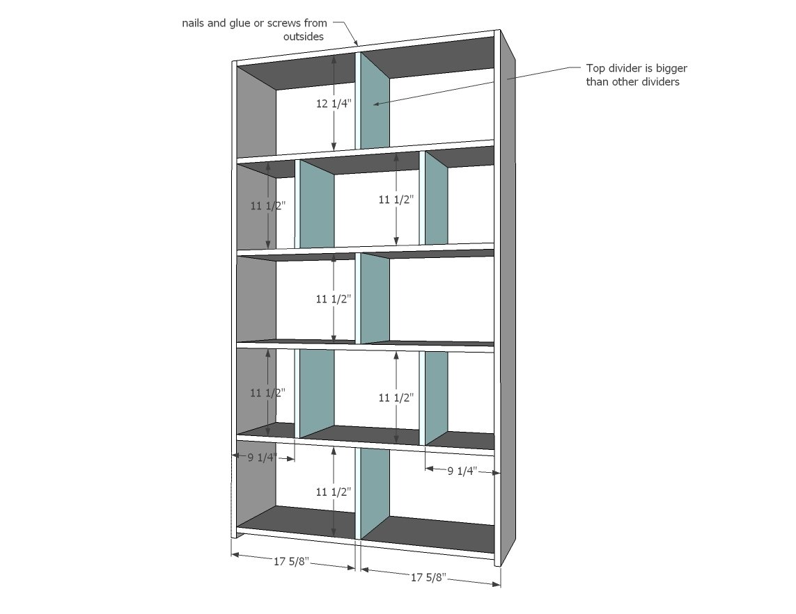 Subway Tile Bookcase — step 2
