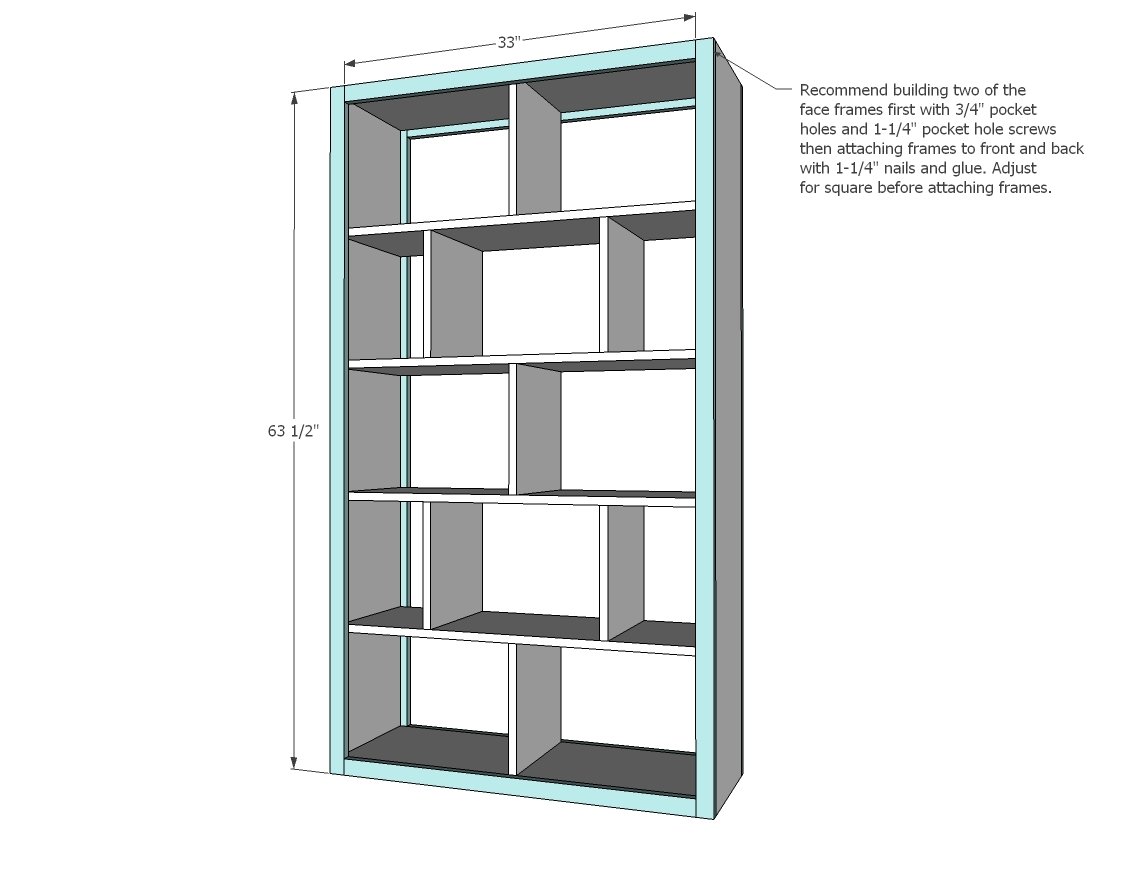 Subway Tile Bookcase — step 3