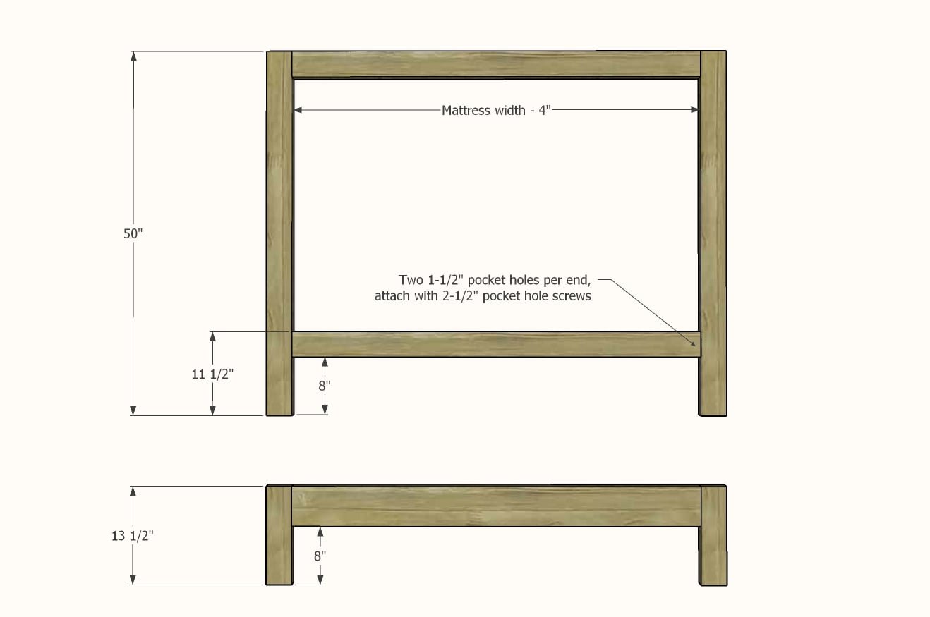 Super Simple Bed Frame [Queen, Full and Twin Sizes] — step 1