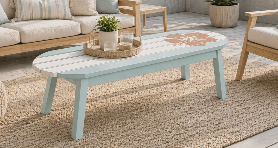 Surf Board Coffee Table, Bench or Child's Table