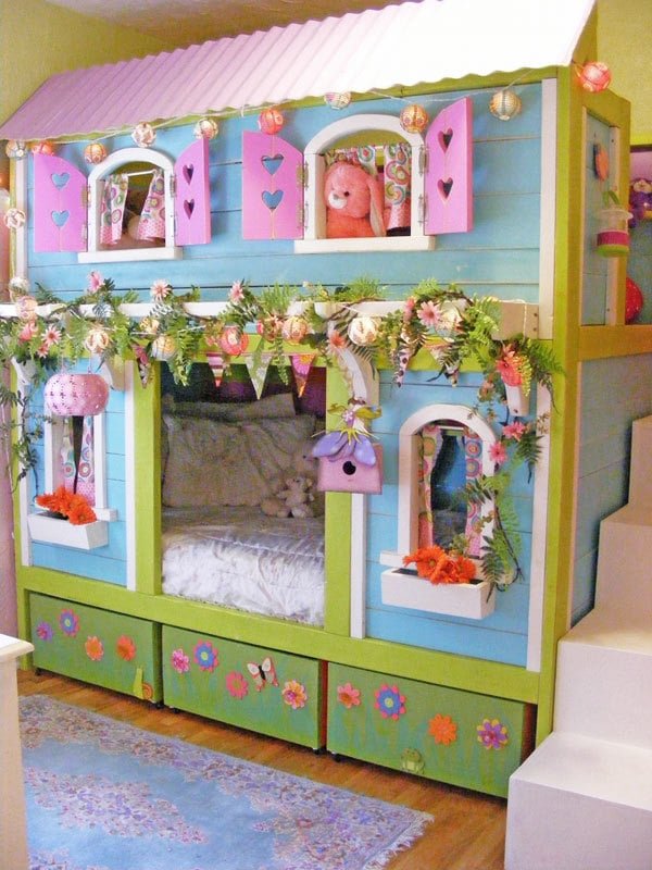 Sweet Pea Garden Bunk Bed Roof and Pergola