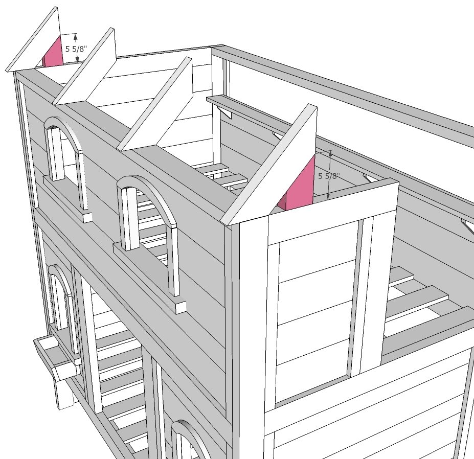 Sweet Pea Garden Bunk Bed Roof and Pergola — step 2