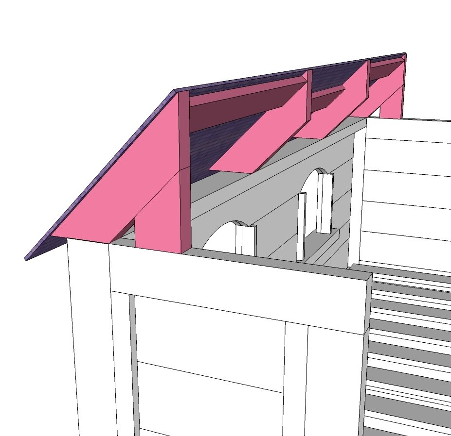 Sweet Pea Garden Bunk Bed Roof and Pergola — step 5