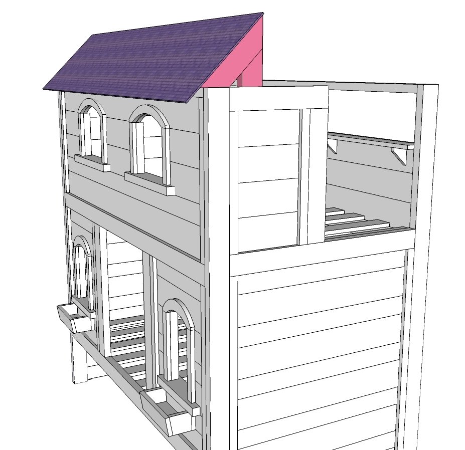 Sweet Pea Garden Bunk Bed Roof and Pergola — step 6