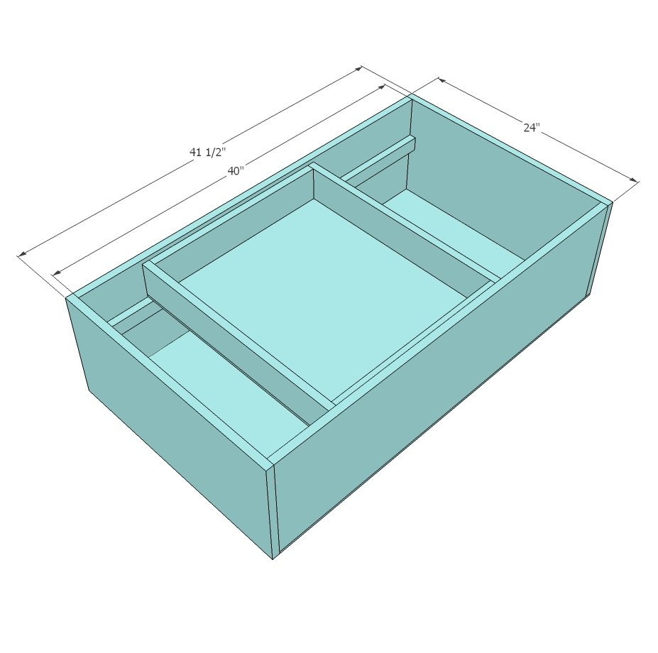 Sweet Pea Garden Bunk Bed Storage Boxes dimension diagram 1